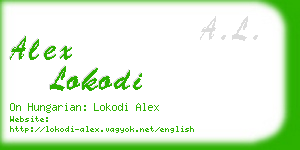 alex lokodi business card